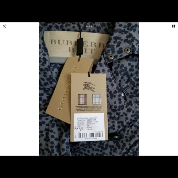 SOLD Burberry Kerrington Lightweight Trench Storm Blue - Picture 6 of 6